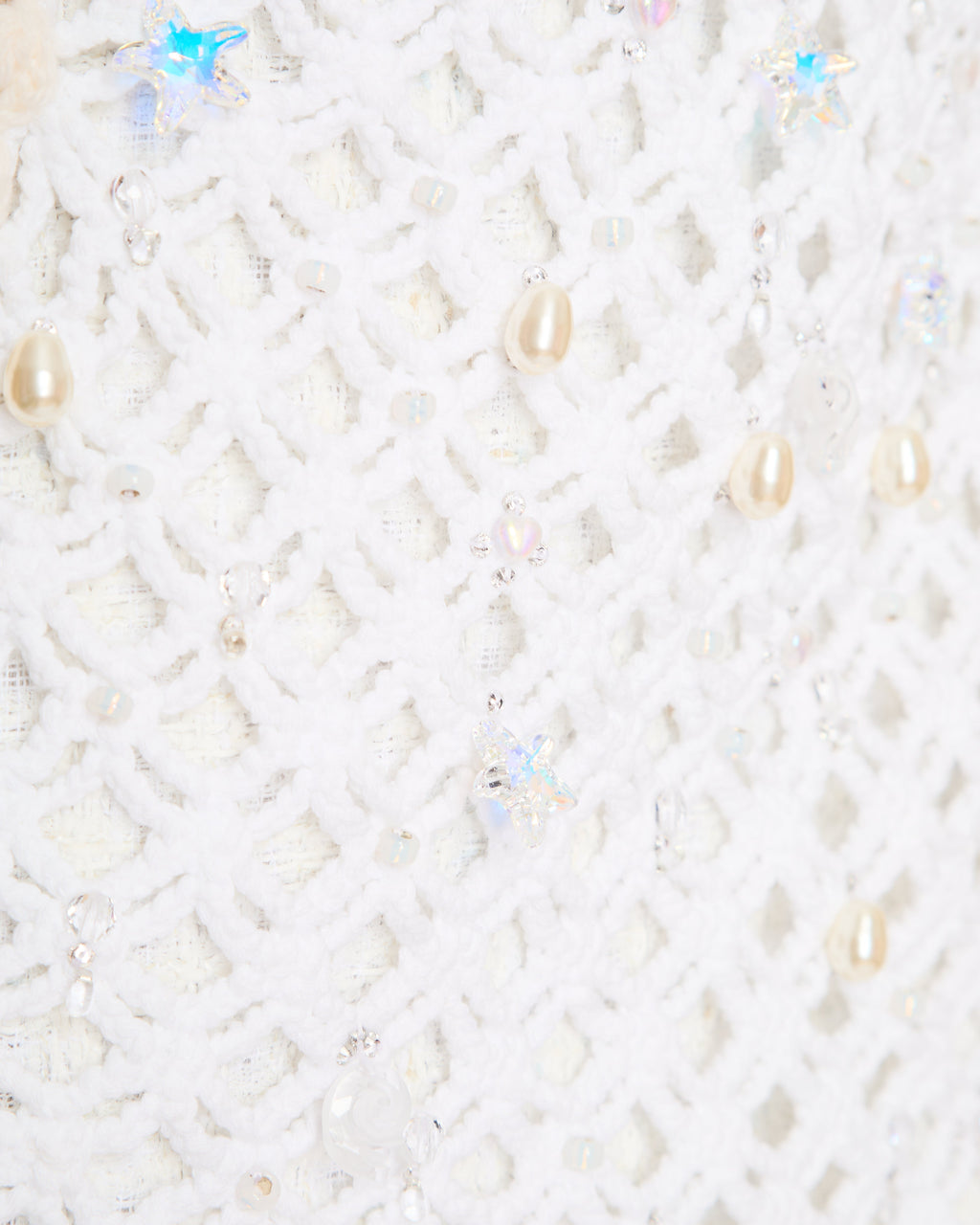 Chanel White Sleeveless Tweed Dress with Crochet Embellished Panel Detail Size FR 36 (UK 8)