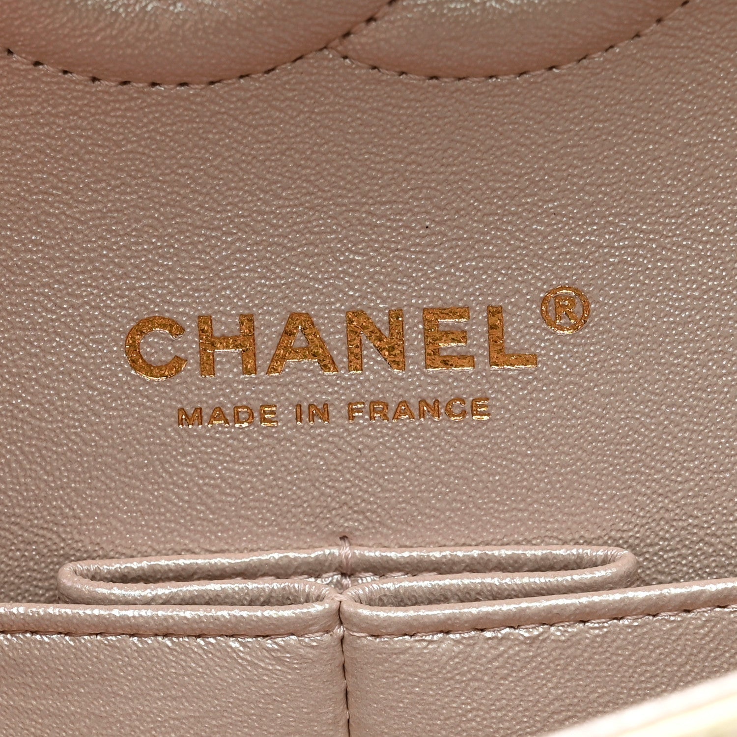 Chanel Iridescent Lambskin Quilted Medium Double Flap Ivory