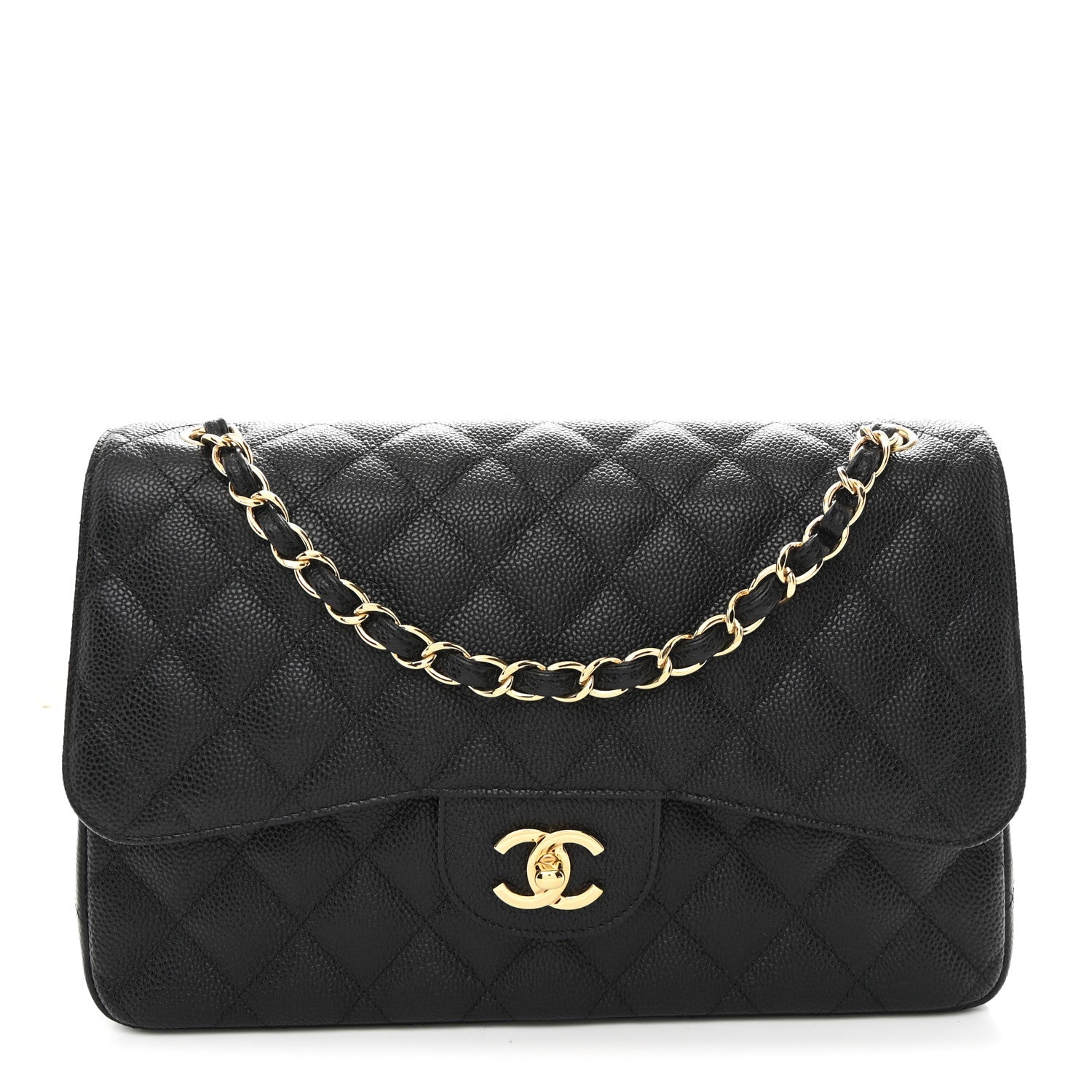 Chanel Caviar Quilted Jumbo Double Flap Black