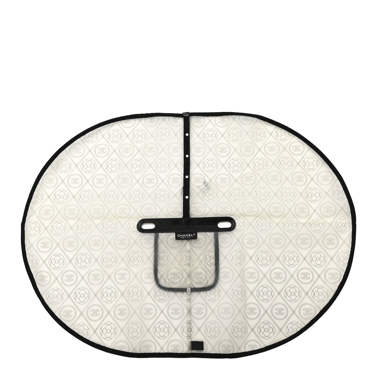 PVC Calfskin Coco Bag Raincoat White Black