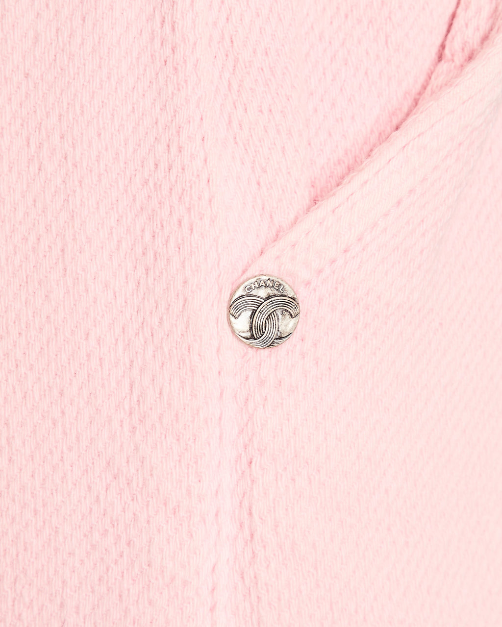 Chanel 19/P Pink Cotton Wide-Leg Trousers with Silver CC Logo Buckle and Back Calfskin Leather Logo Patch Size FR 36 (UK 8)