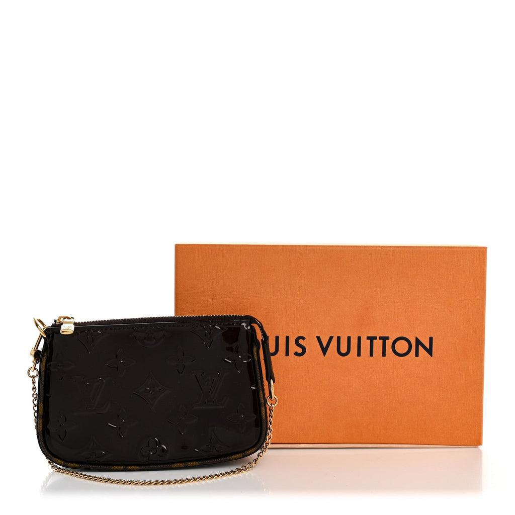 Louis Vuitton Vernis Monogram Mini Pochette Accessories Amarante