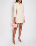 Chanel 18/P Beige Tweed Playsuit with Frayed Sleeve Detail Size FR 36 (UK 8)