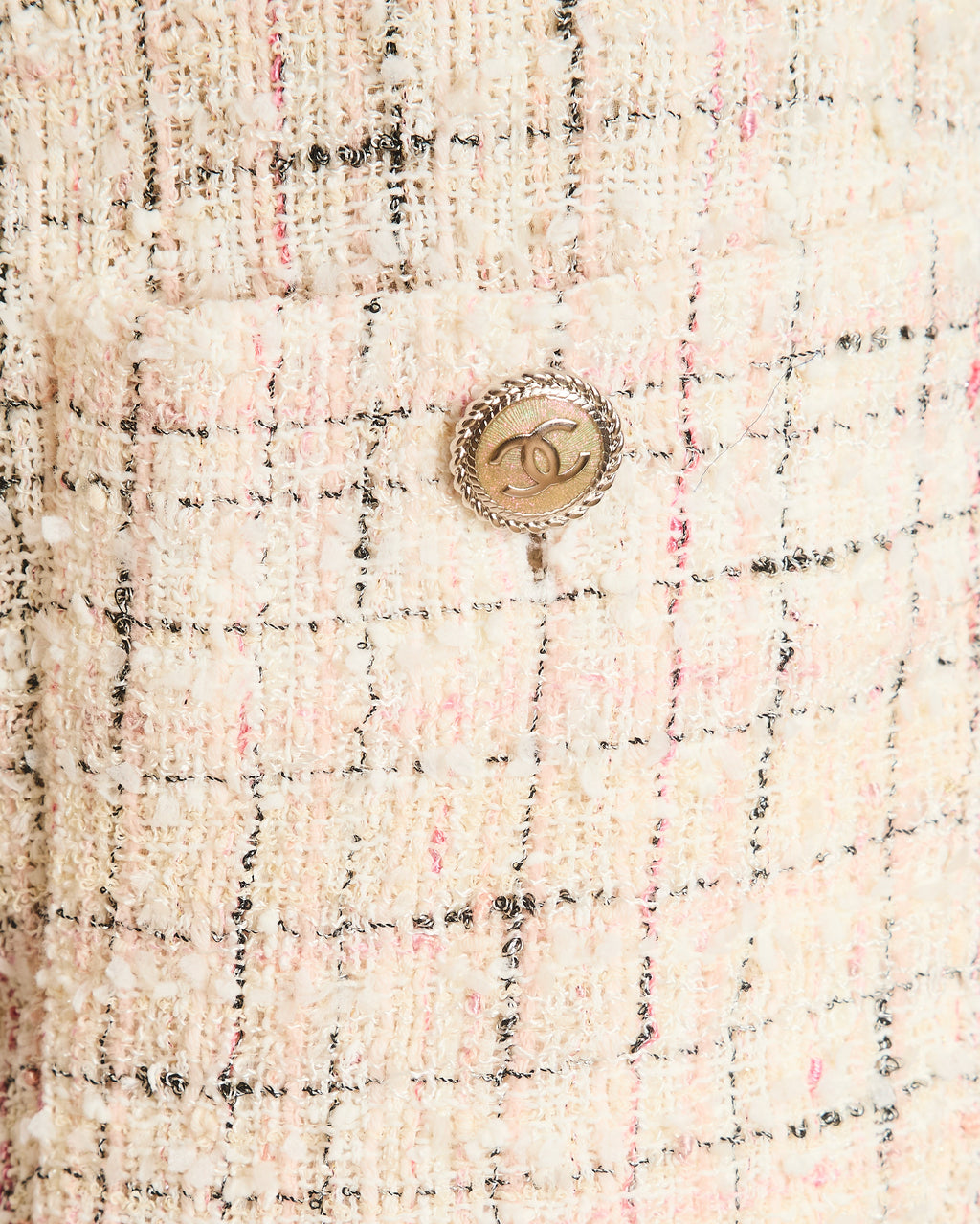 Chanel 18/P Beige Tweed Playsuit with Frayed Sleeve Detail Size FR 36 (UK 8)