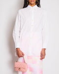 Chanel 24/C White Button Down Long Sleeve Shirt with Logo Detail Size FR 34 (UK 6)