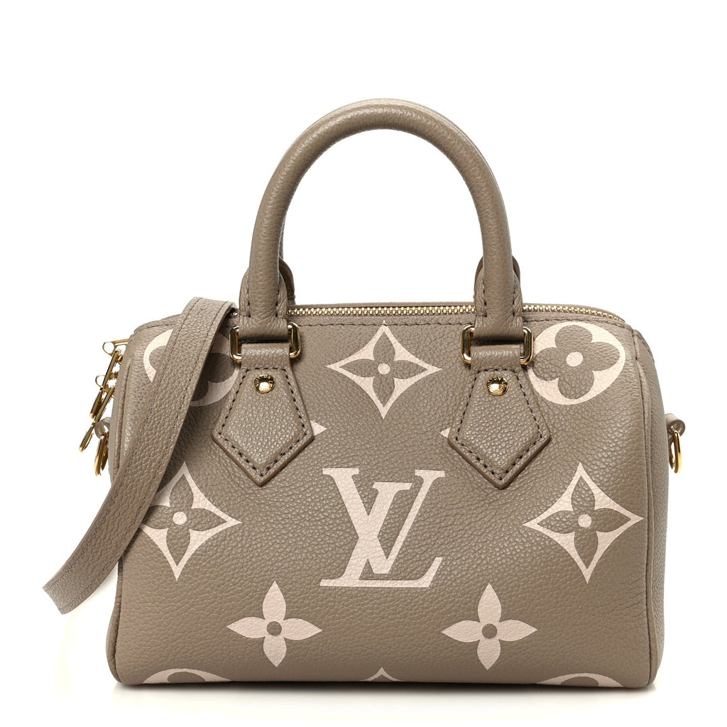 Louis Vuitton Empreinte Monogram Giant Speedy Bandouliere 20 Creme Beige