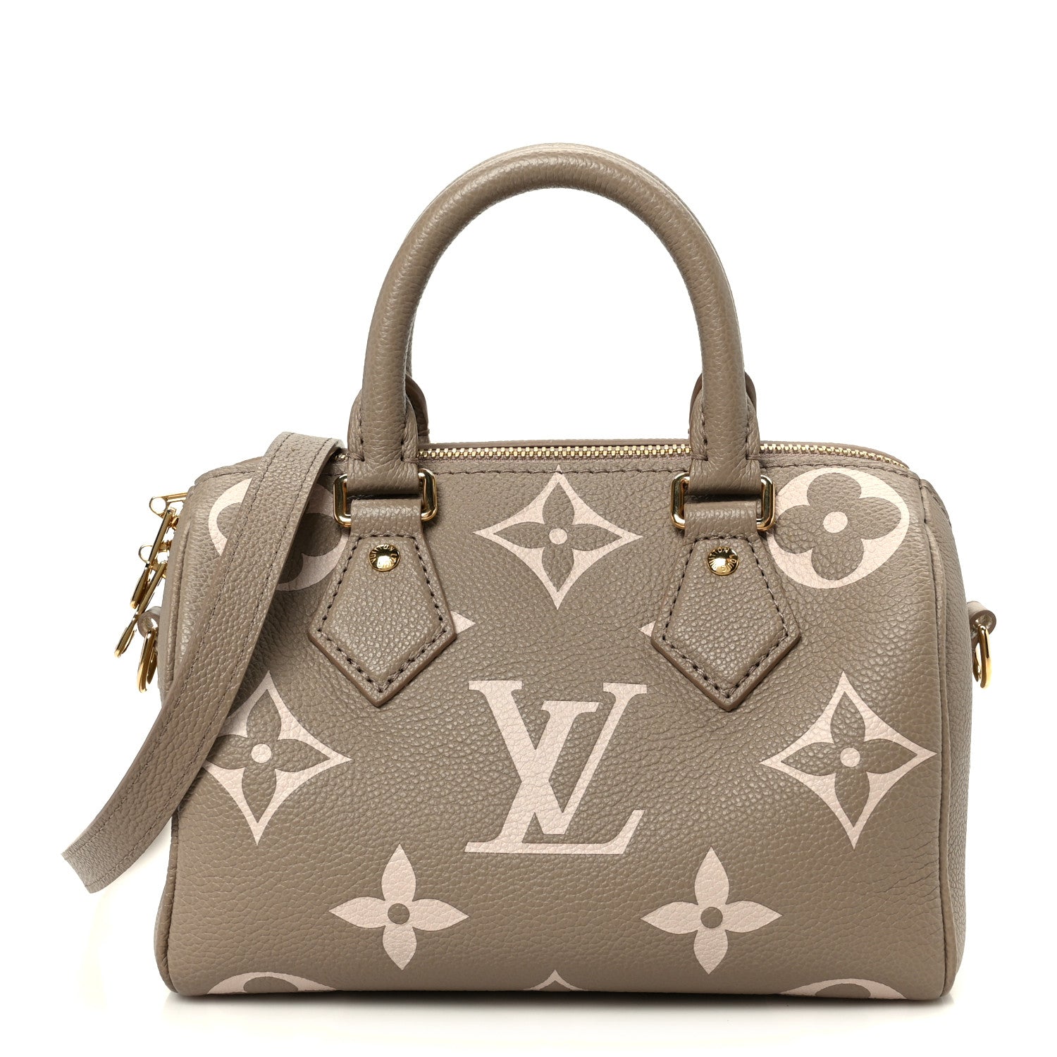 Louis Vuitton Empreinte Monogram Giant Speedy Bandouliere 20 Creme Beige