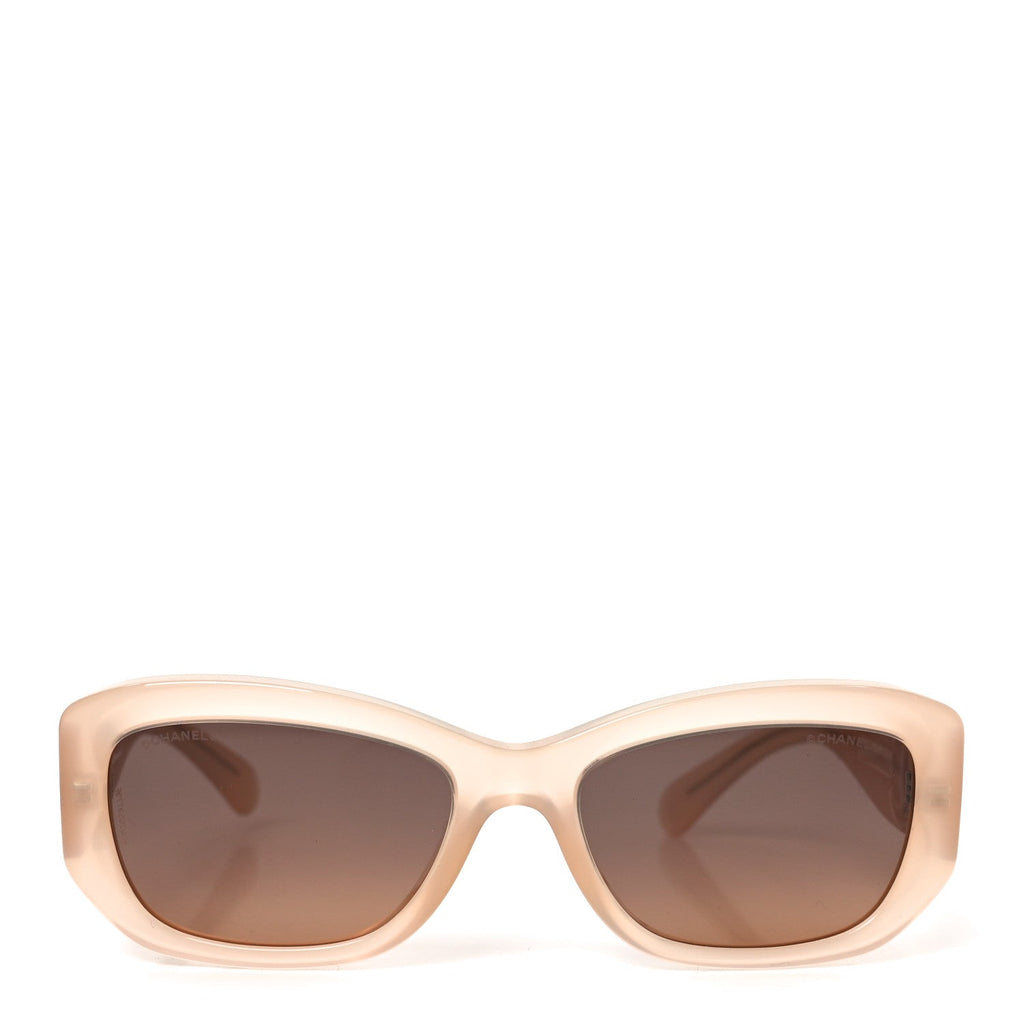 Acetate Rectangle Sunglasses 5493-A Light Pink