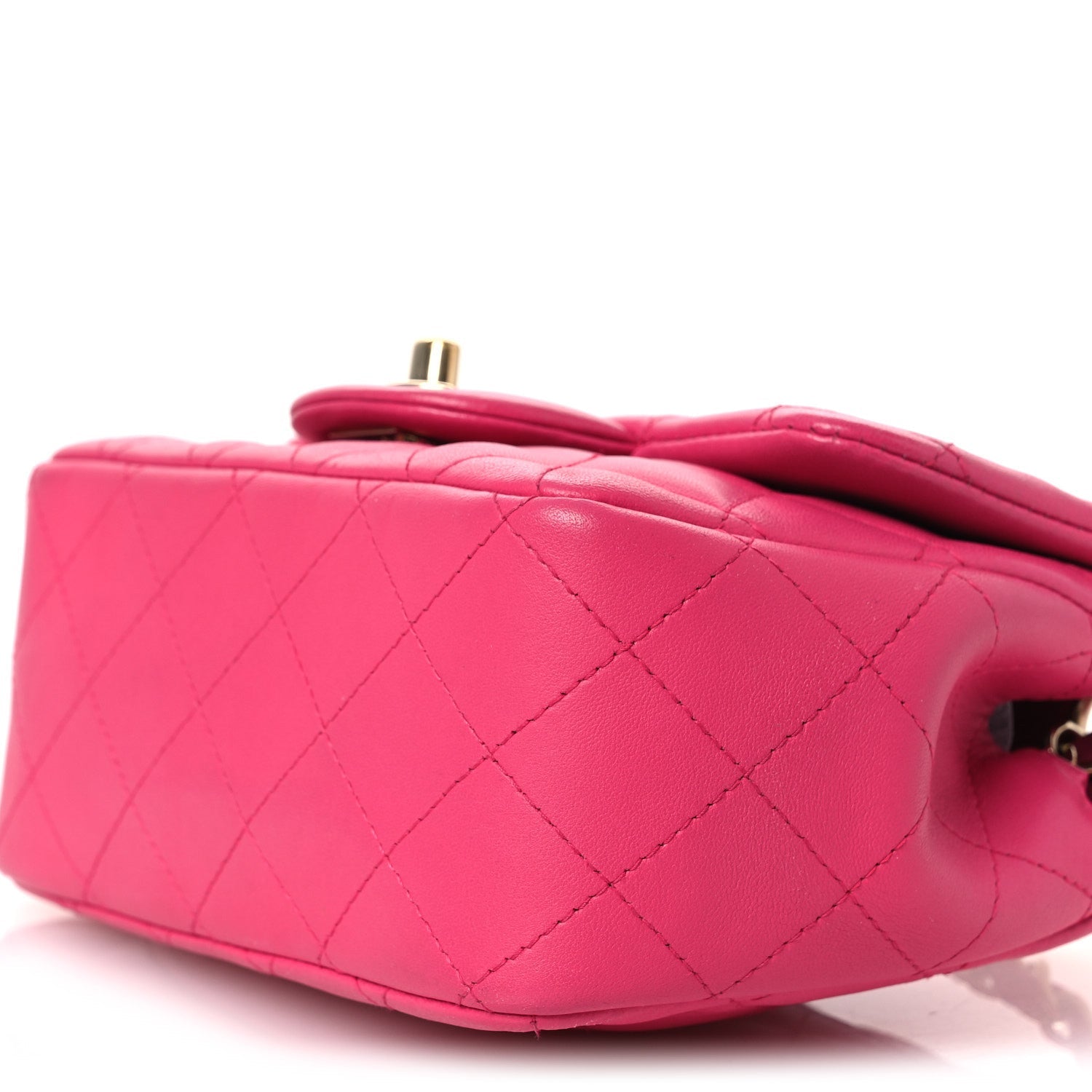 Chanel Lambskin Quilted Mini Square Flap Pink
