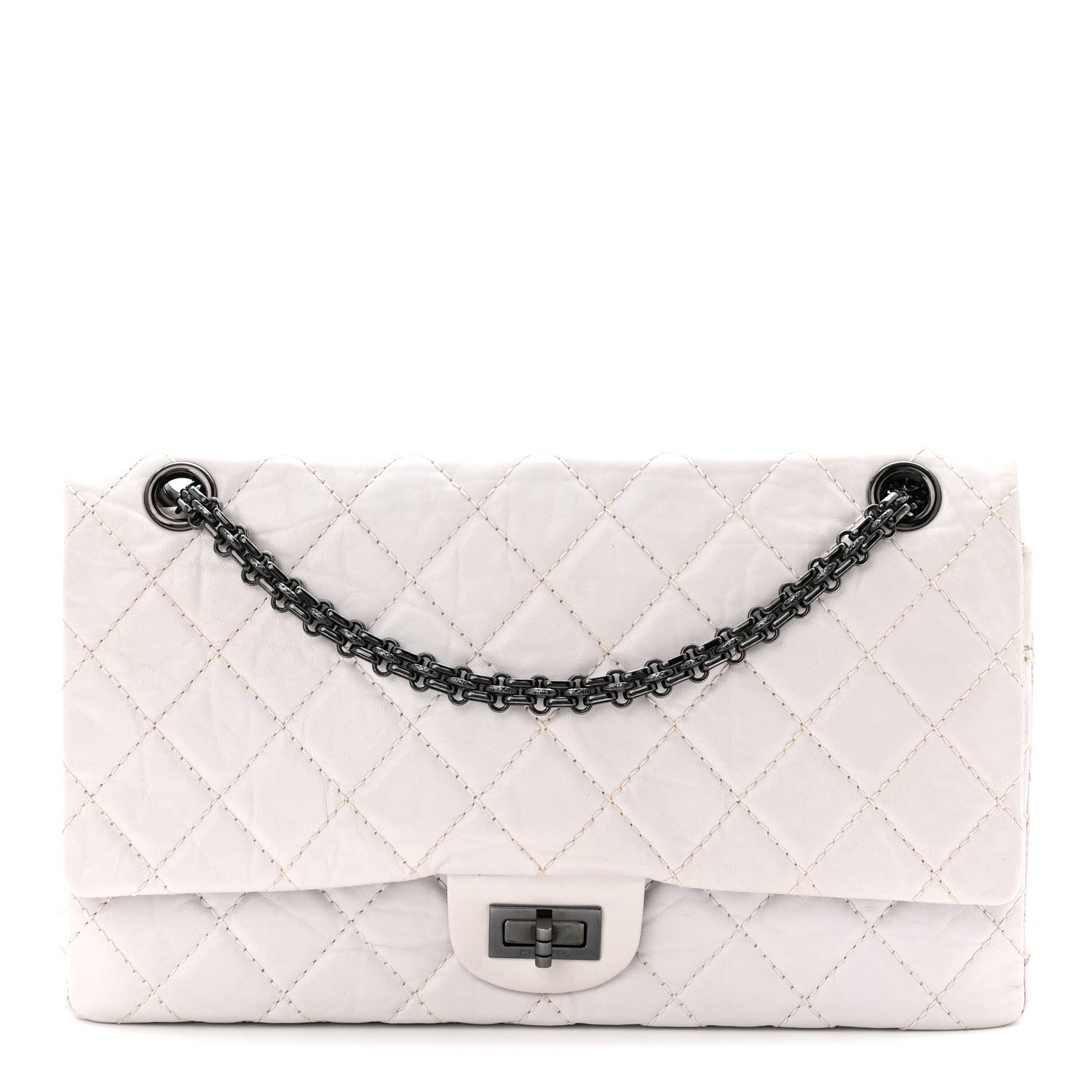 Chanel Aged Calfskin 2.55 Reissue 226 Flap White