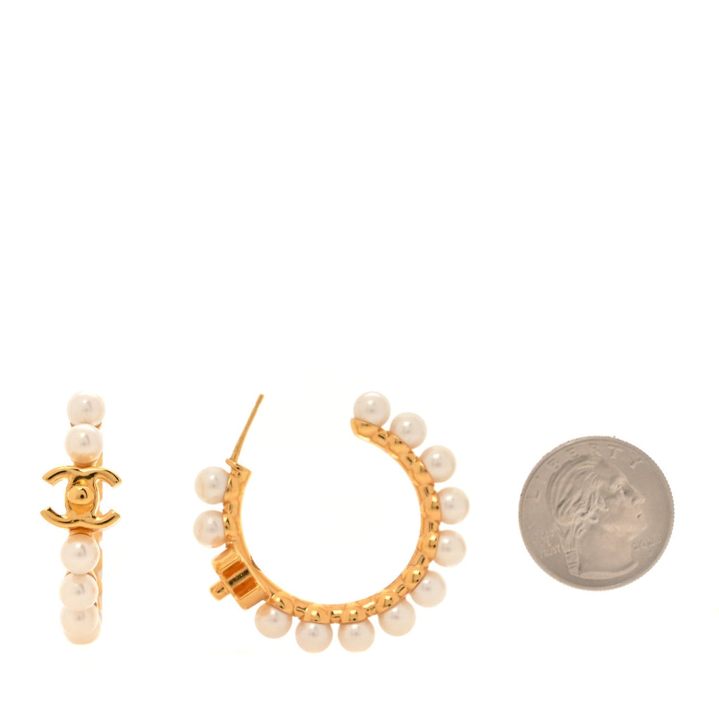 Pearl CC More Is More Small Hoop Earrings Gold