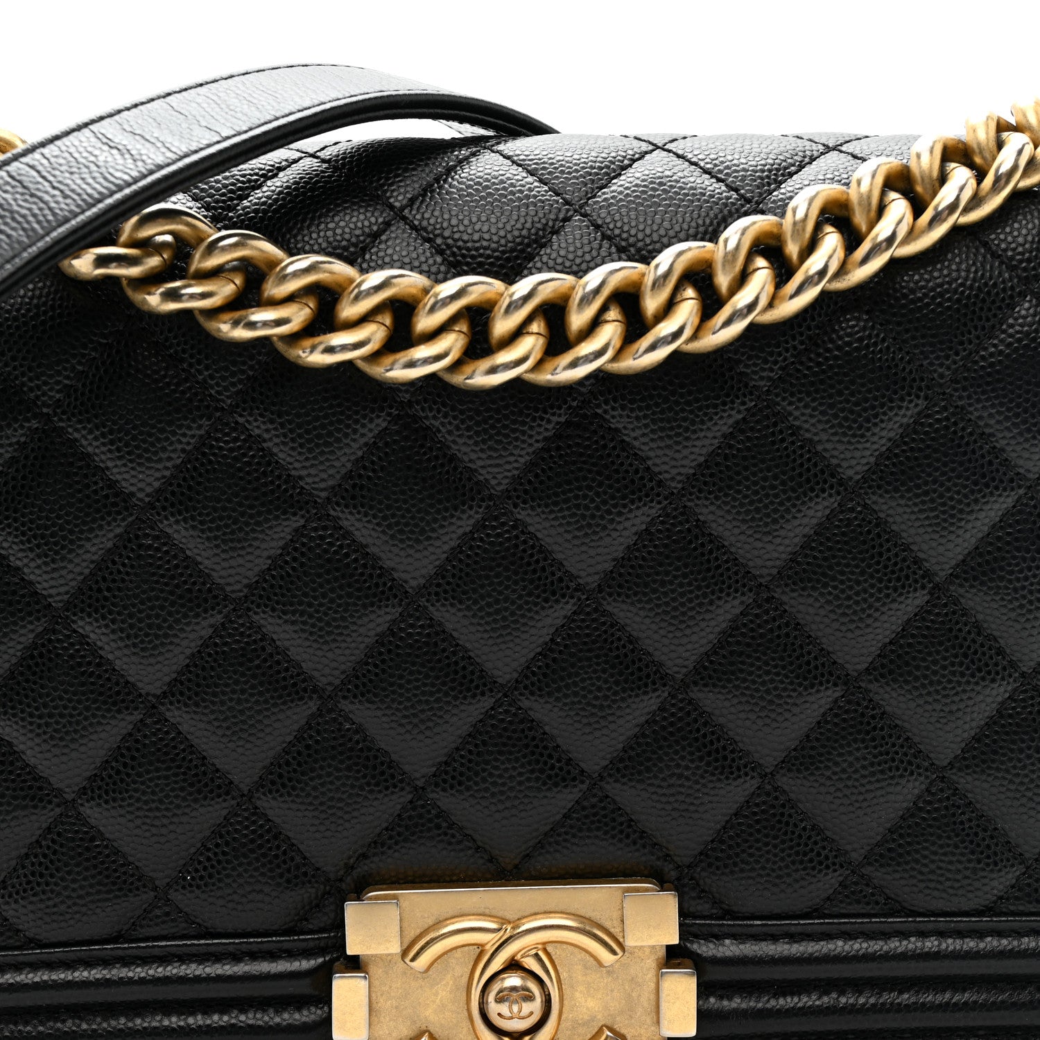 Chanel Caviar Quilted Medium Boy Flap Black