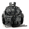 Chanel Sequin Nylon Lambskin Astronaut Essentials Backpack Black White