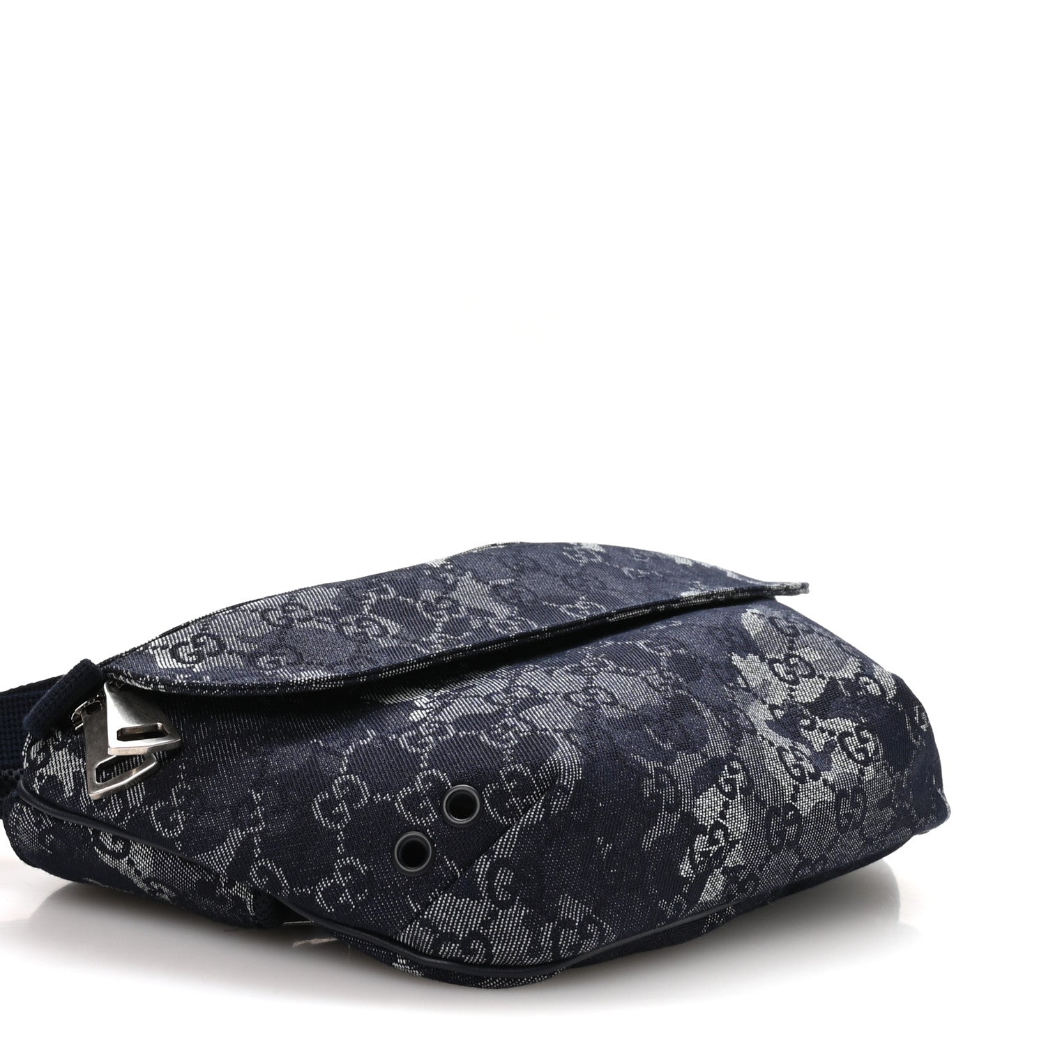 Gucci Denim GG Monogram Camouflage Belt Bag Blue