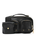 Louis Vuitton Calfskin Monogram Embossed Utility Crossbody Black