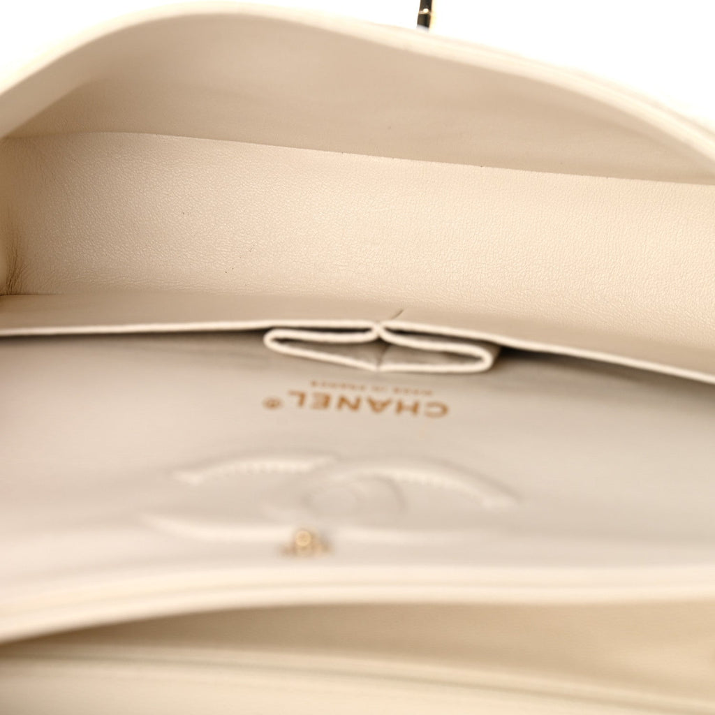 Chanel Caviar Quilted Medium Double Flap White