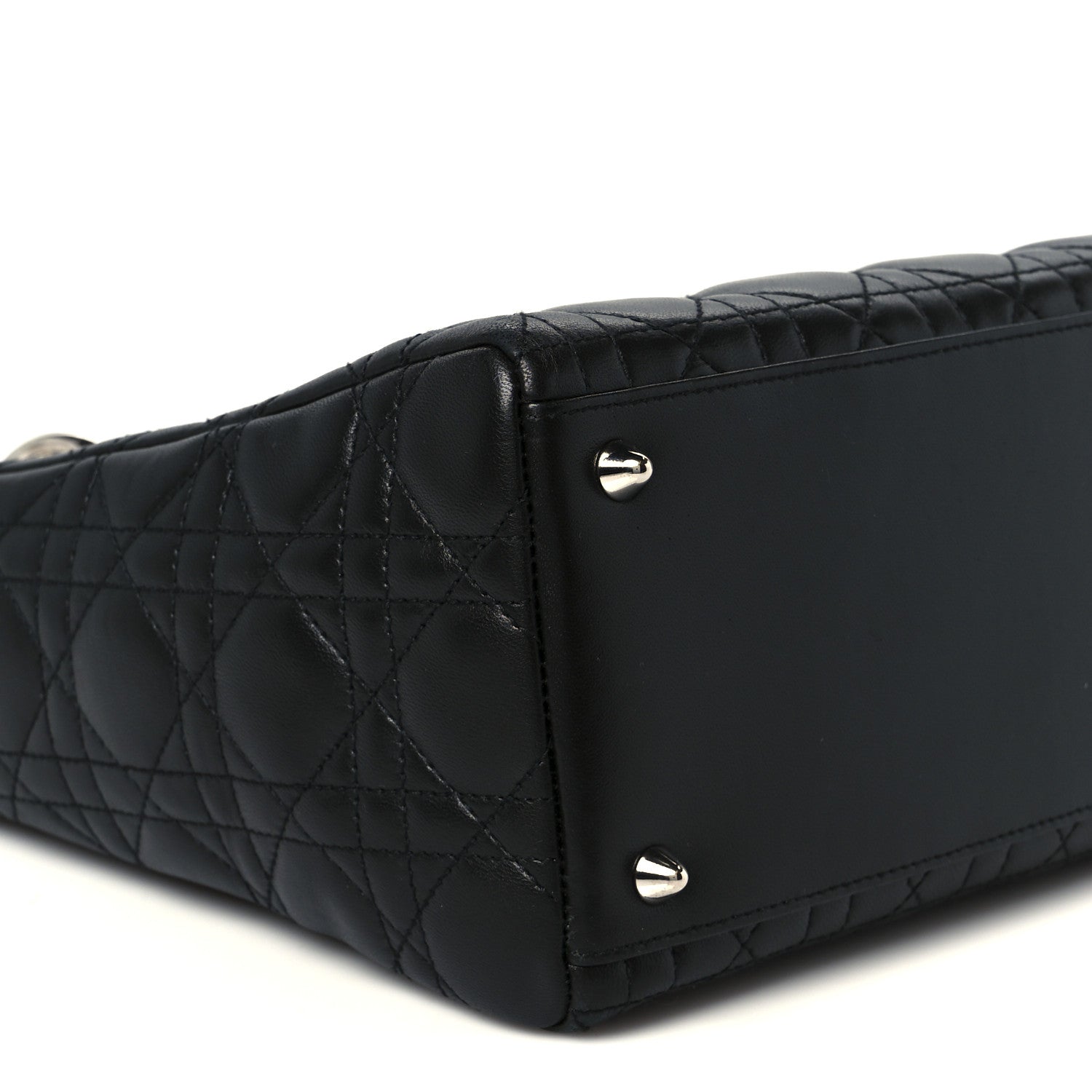 Christian Dior Lambskin Cannage Medium Lady Dior Black