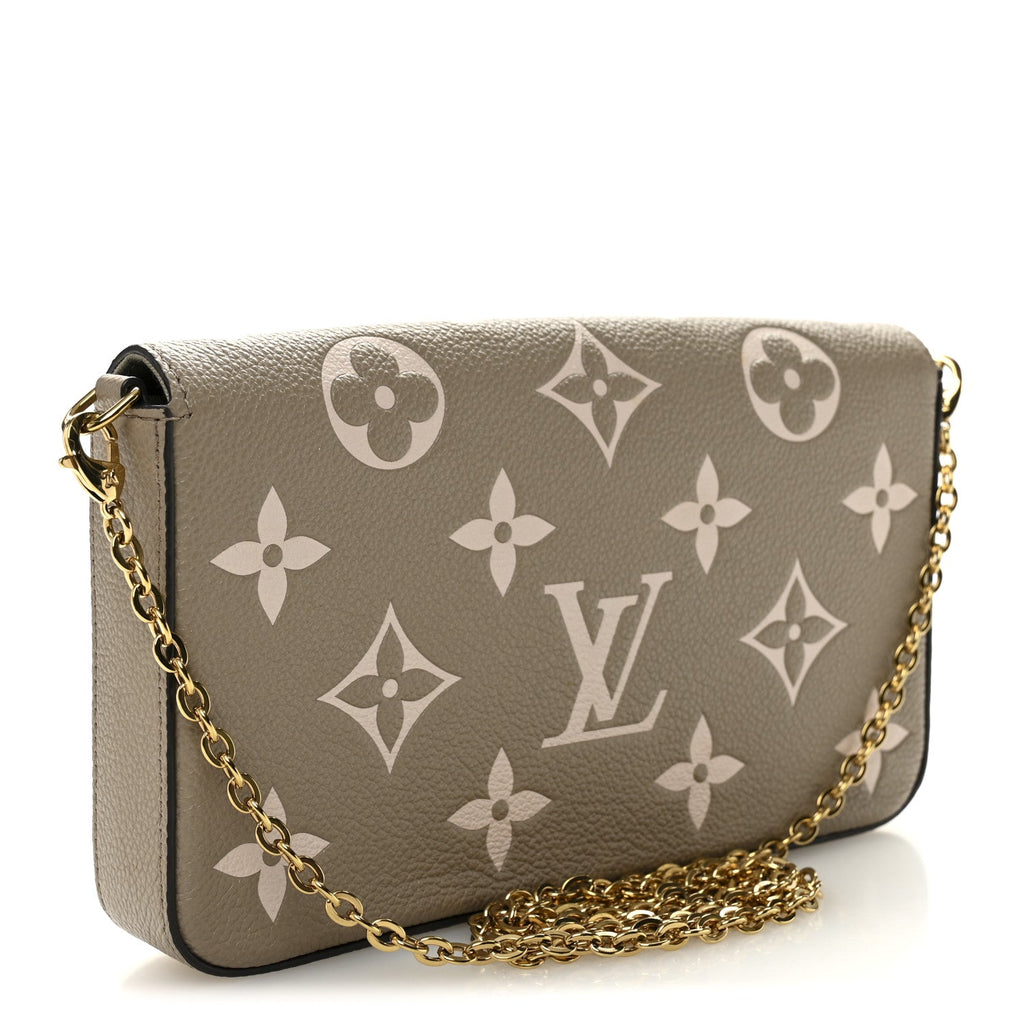 Louis Vuitton Empreinte Monogram Giant Felicie Pochette Tourterelle Creme