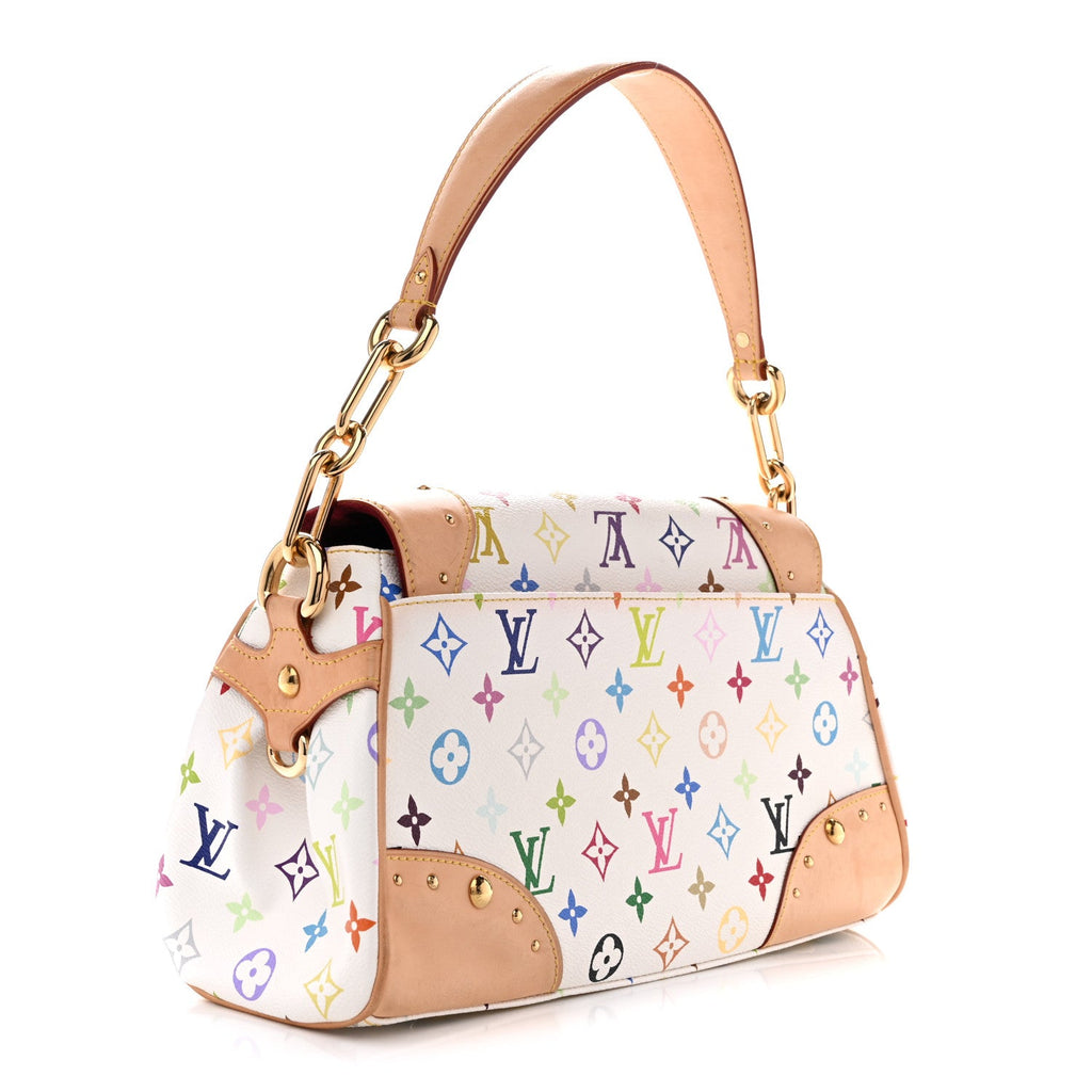 Louis Vuitton Monogram Multicolor Beverly MM White