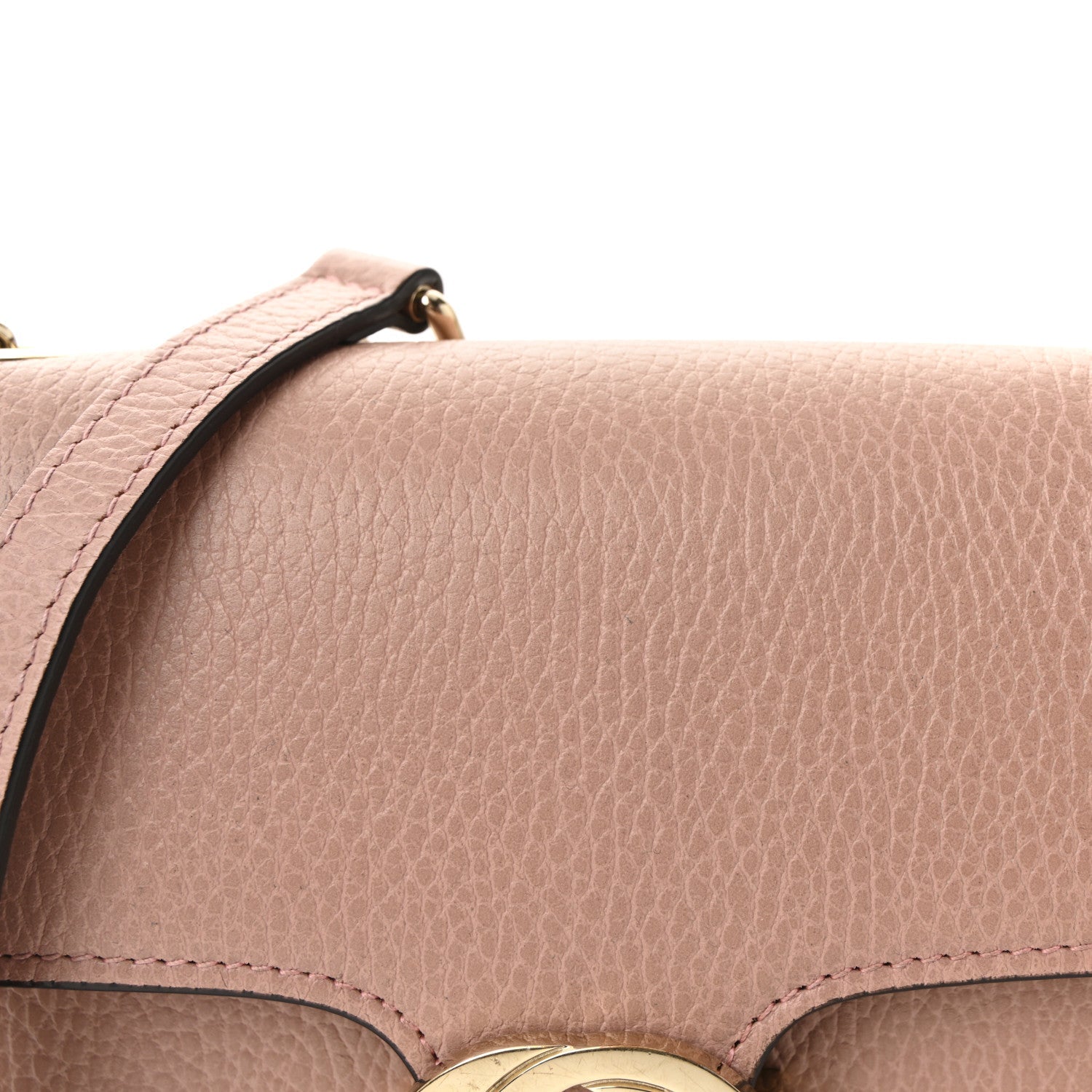 Gucci Dollar Calfskin Small Interlocking G Shoulder Bag Soft Pink