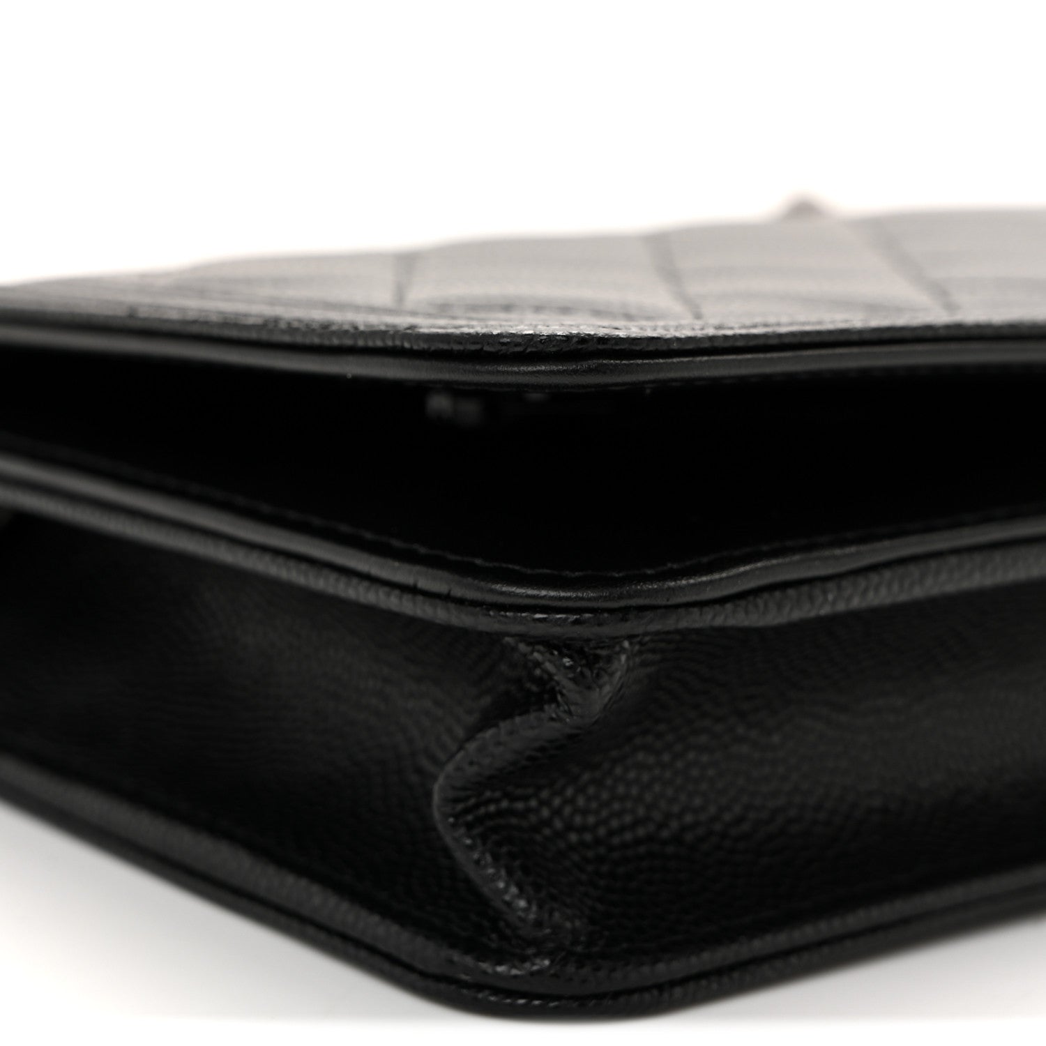 Chanel Caviar Quilted Boy Wallet On Chain WOC Black