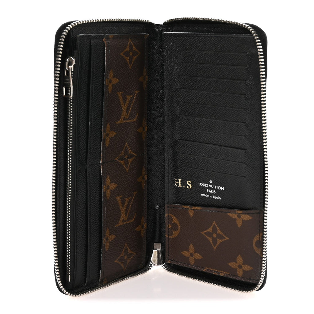 Louis Vuitton Monogram Macassar Vertical Zippy Wallet