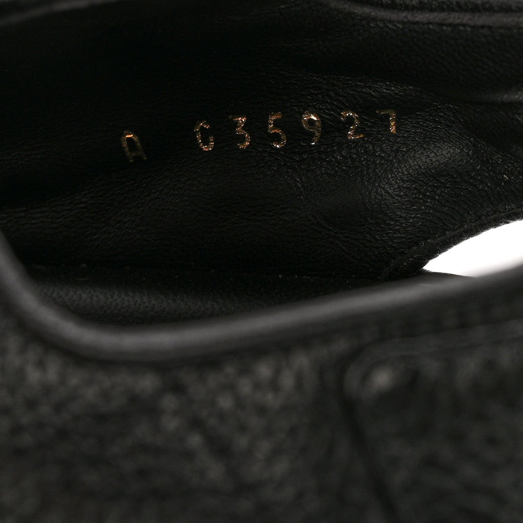 Grained Calfskin Velcro Dad Sandals 39.5 Black