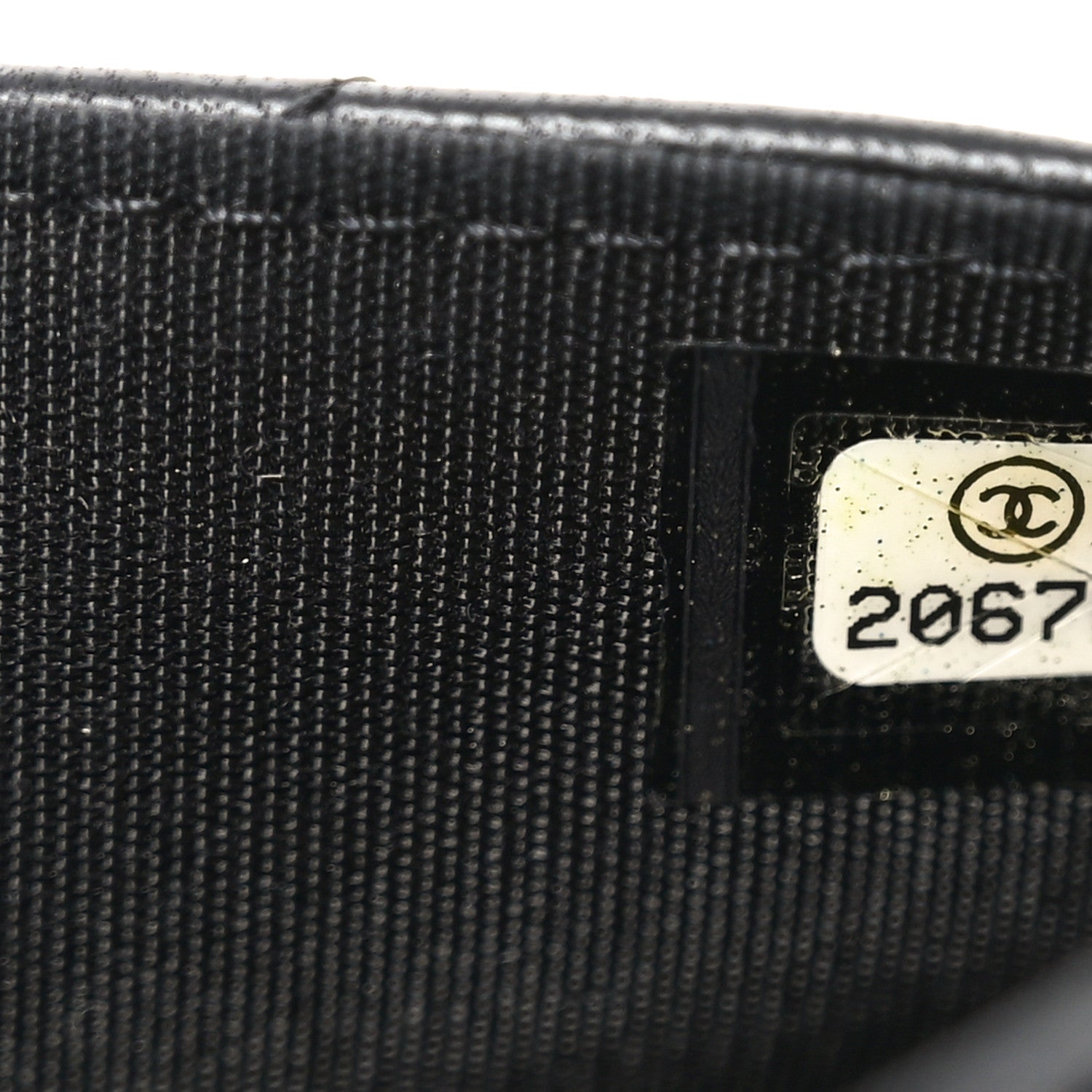 Chanel Lambskin Quilted Boy Wallet On Chain WOC Black