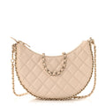 Chanel Lambskin Quilted Small Hobo Bag Light Beige