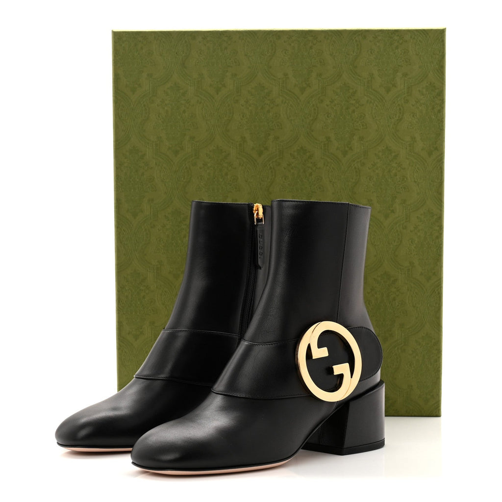 Gucci Malaga Kid GG Blondie 55mm Ankle Boots 35 Black