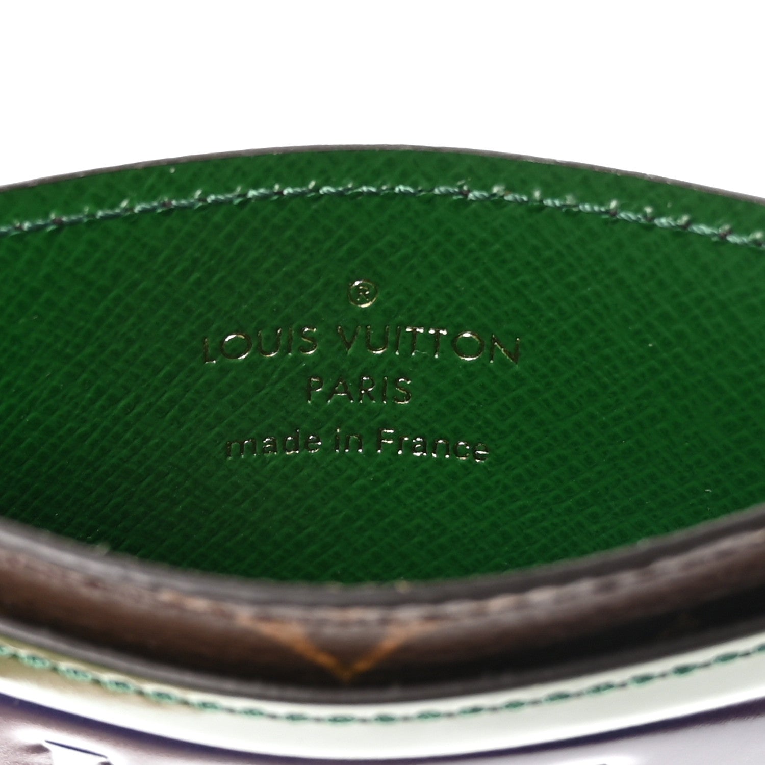 Louis Vuitton Monogram Calfskin Simple Card Holder Blue Green