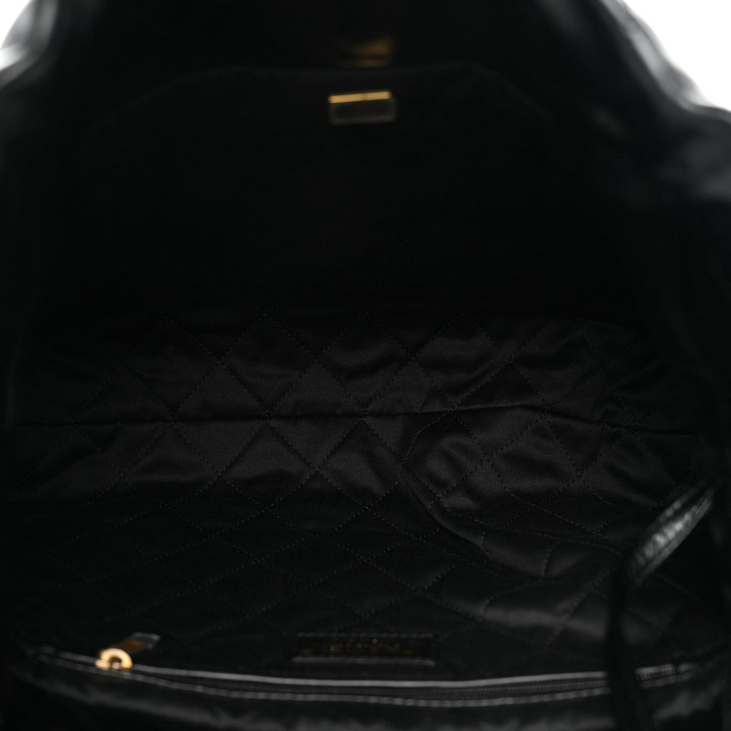 Chanel Shiny Calfskin Quilted Small Chanel 22 Black