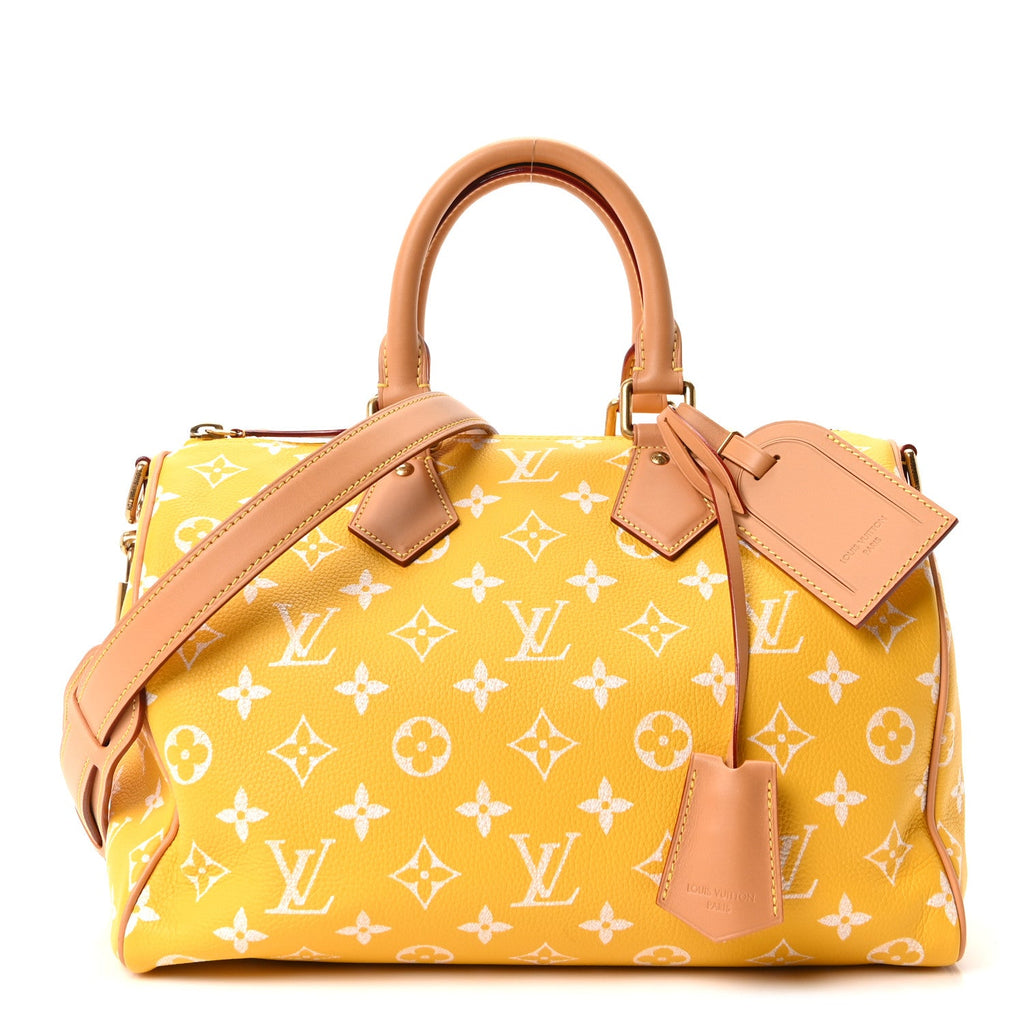 Louis Vuitton Calfskin Monogram Speedy P9 Bandouliere 25 Jaune Mat
