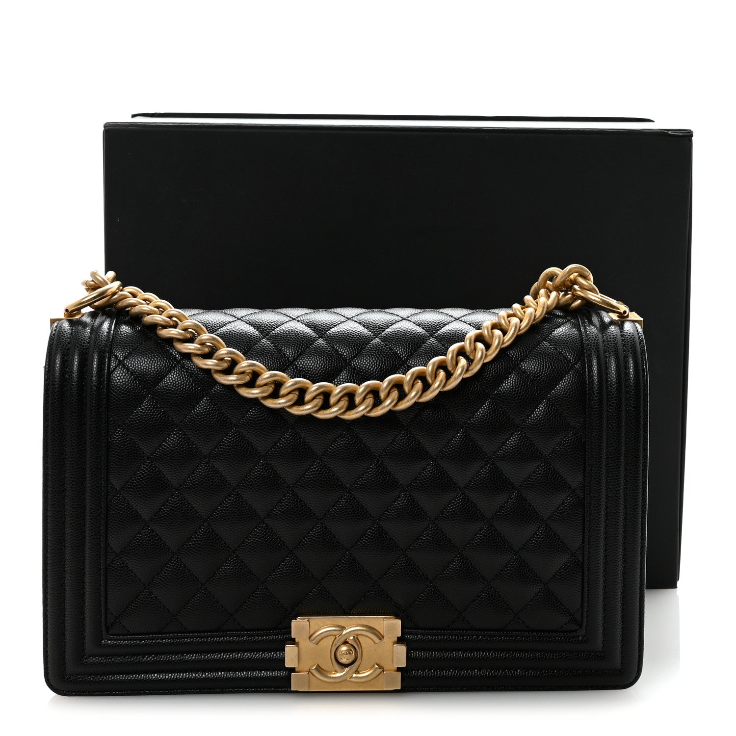 Chanel Caviar Quilted New Medium Boy Flap Black