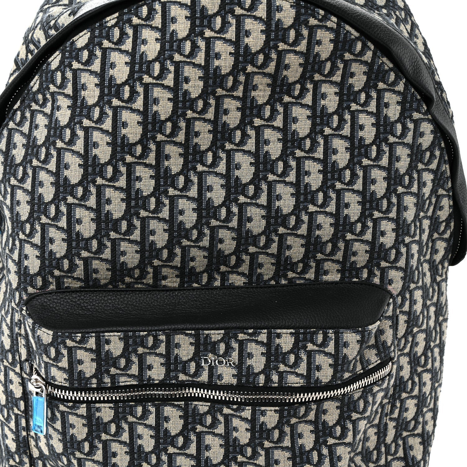 Christian Dior Oblique Calfskin Rider Backpack Beige Black
