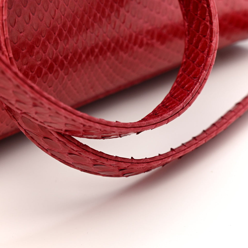 Christian Dior Snakeskin Medium Lady Dior Pink