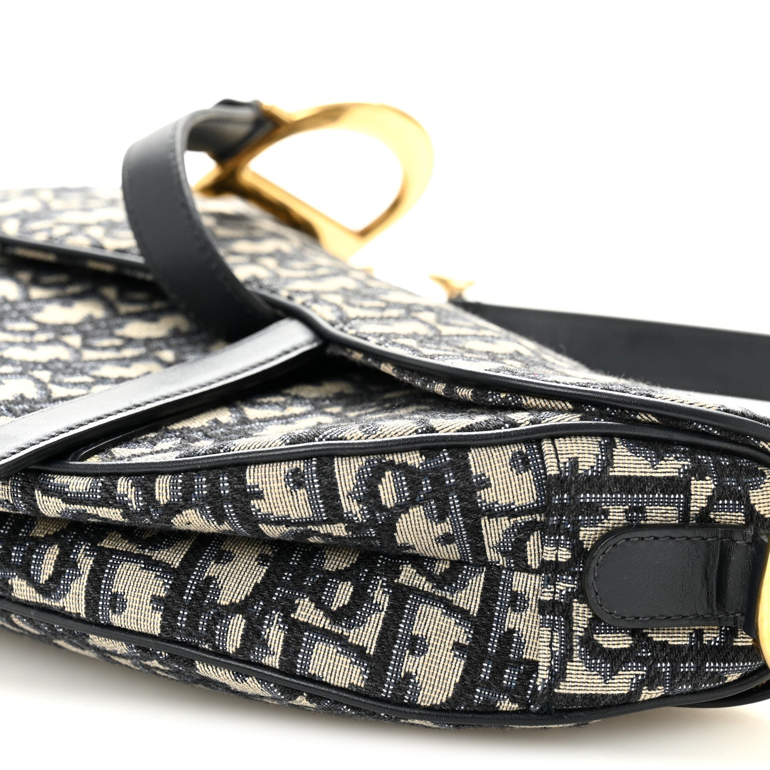 Christian Dior Oblique Saddle Bag Blue