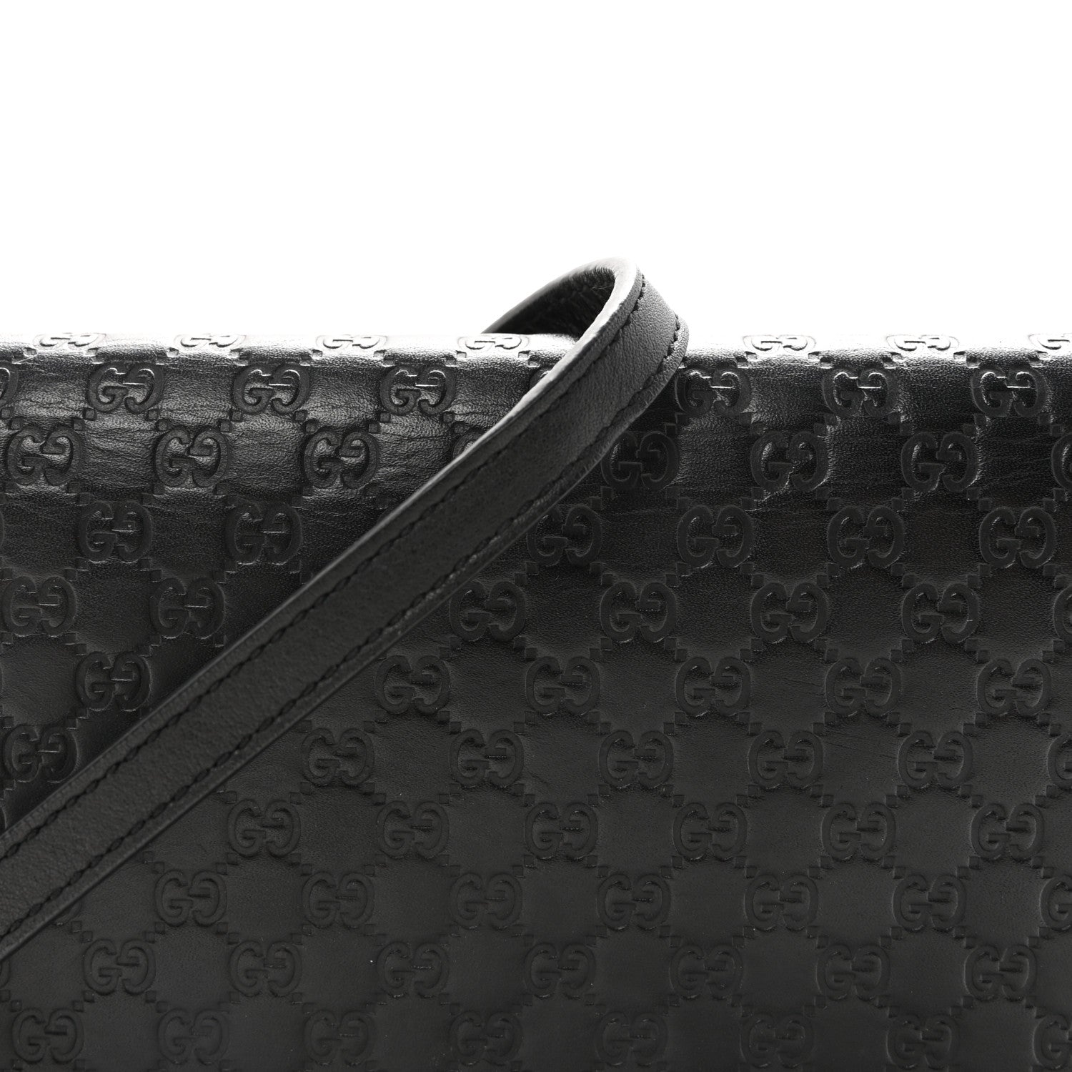Gucci Microguccissima Crossbody Wallet Black