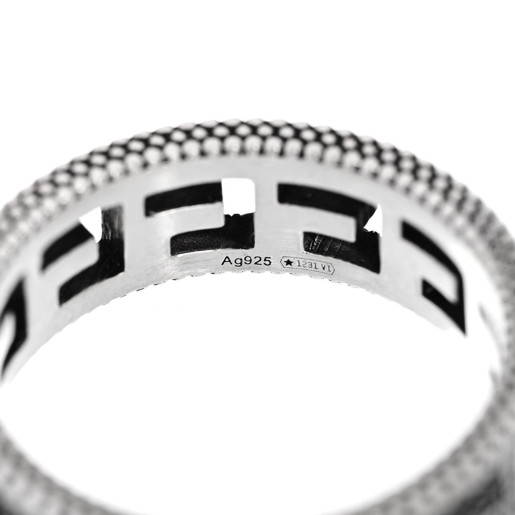 Gucci Sterling Silver Wide Square G Band Ring 57 8