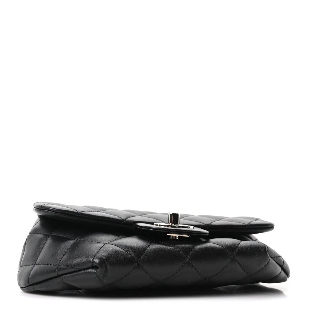 Chanel Calfskin Quilted CC Uniform Flap Belt Bag Black