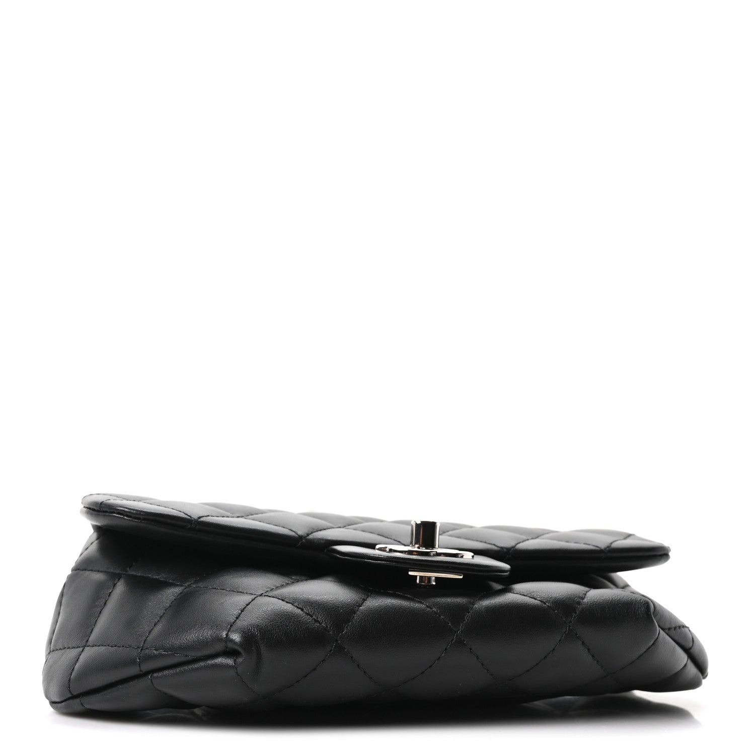 Chanel Calfskin Quilted CC Uniform Flap Belt Bag Black