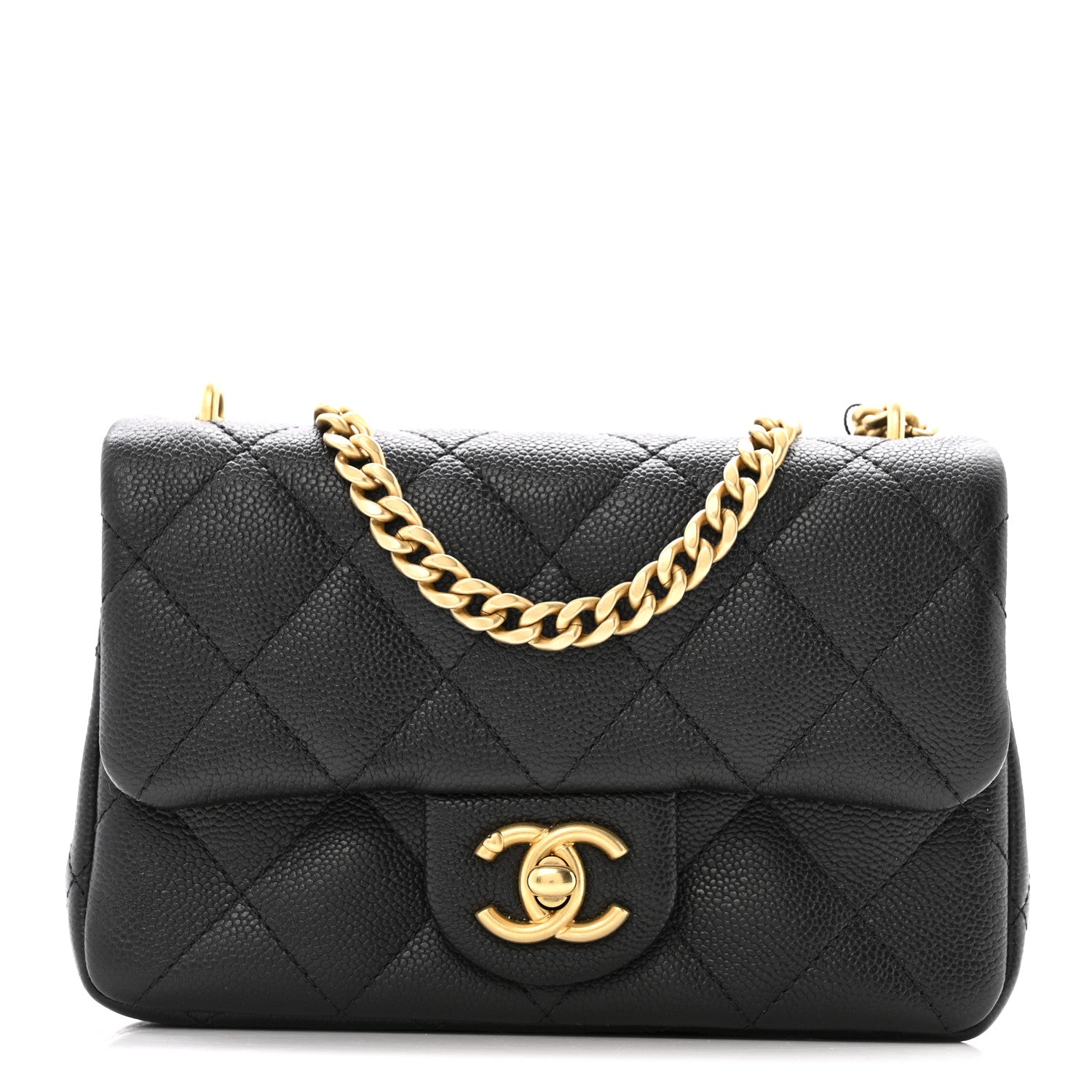 Chanel Caviar Quilted Mini Sweetheart Rectangular Flap Black