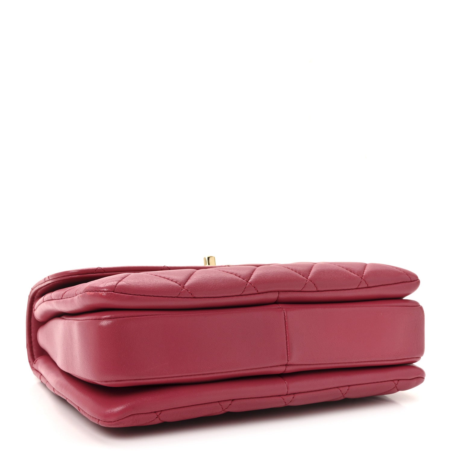 Chanel Lambskin Quilted Small Trendy CC Flap Dual Handle Bag Dark Pink