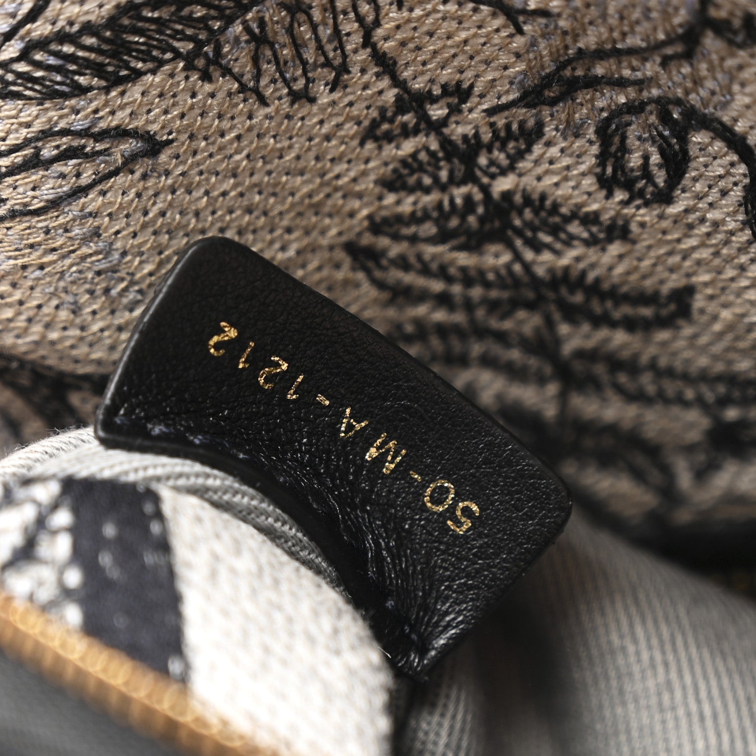 Christian Dior Canvas Embroidered Jardin Magique Medium Lady D-Lite Denim Multicolor