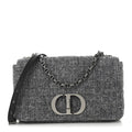Christian Dior Tweed Macrocannage Medium Caro Bag Black