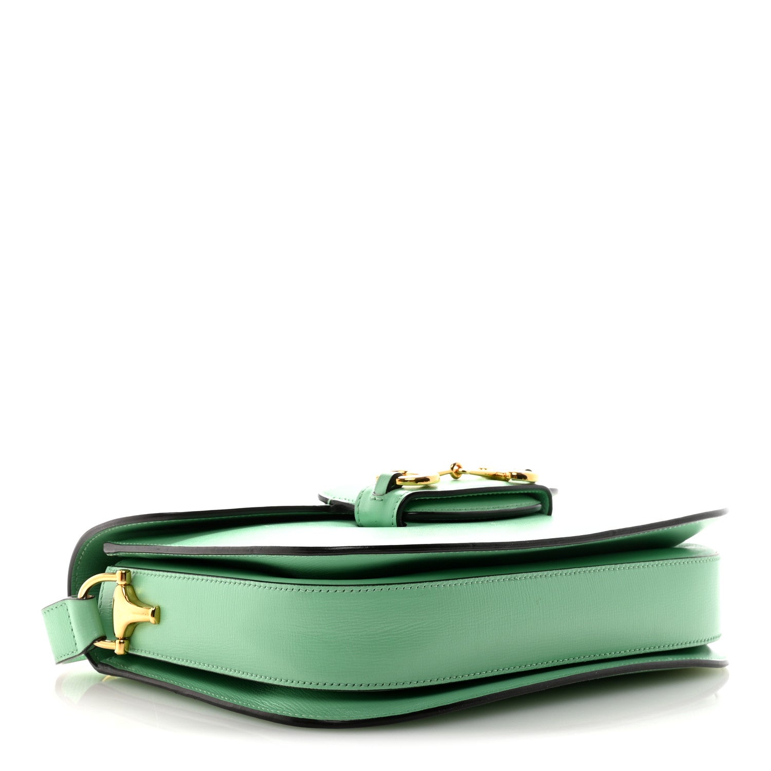 Gucci Azalea Calfskin Horsebit 1955 Shoulder Bag Light Green