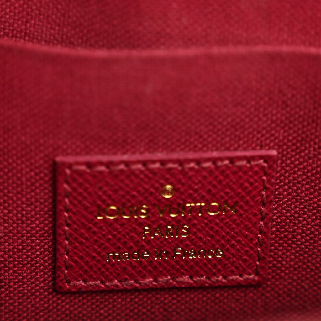 Louis Vuitton Monogram Pochette Felicie Chain Wallet Fuchsia