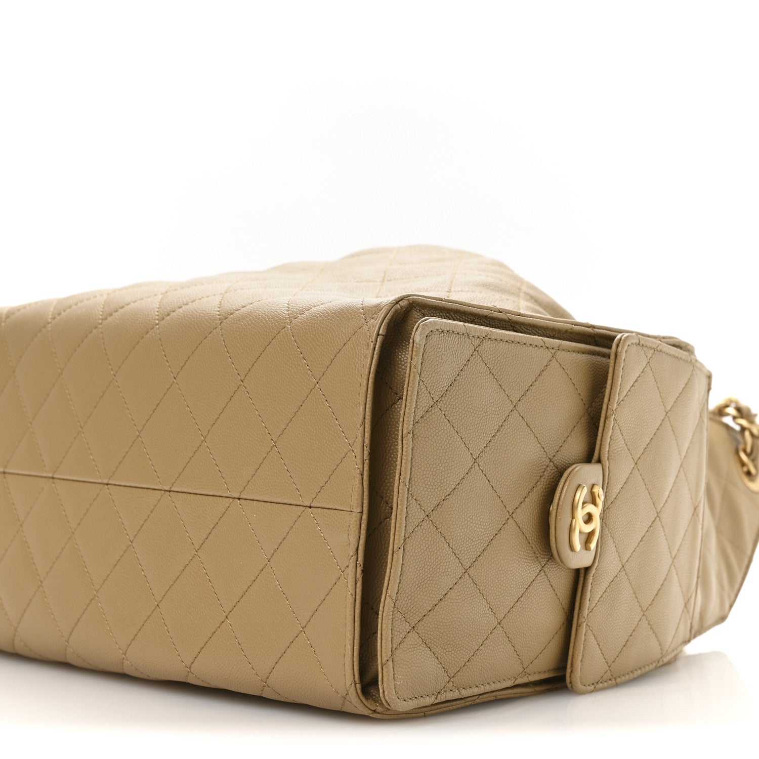 Chanel Caviar Quilted Medium Chanel 25 Handbag Dark Beige