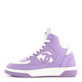 Cotton High Top Sneakers 38 Purple White