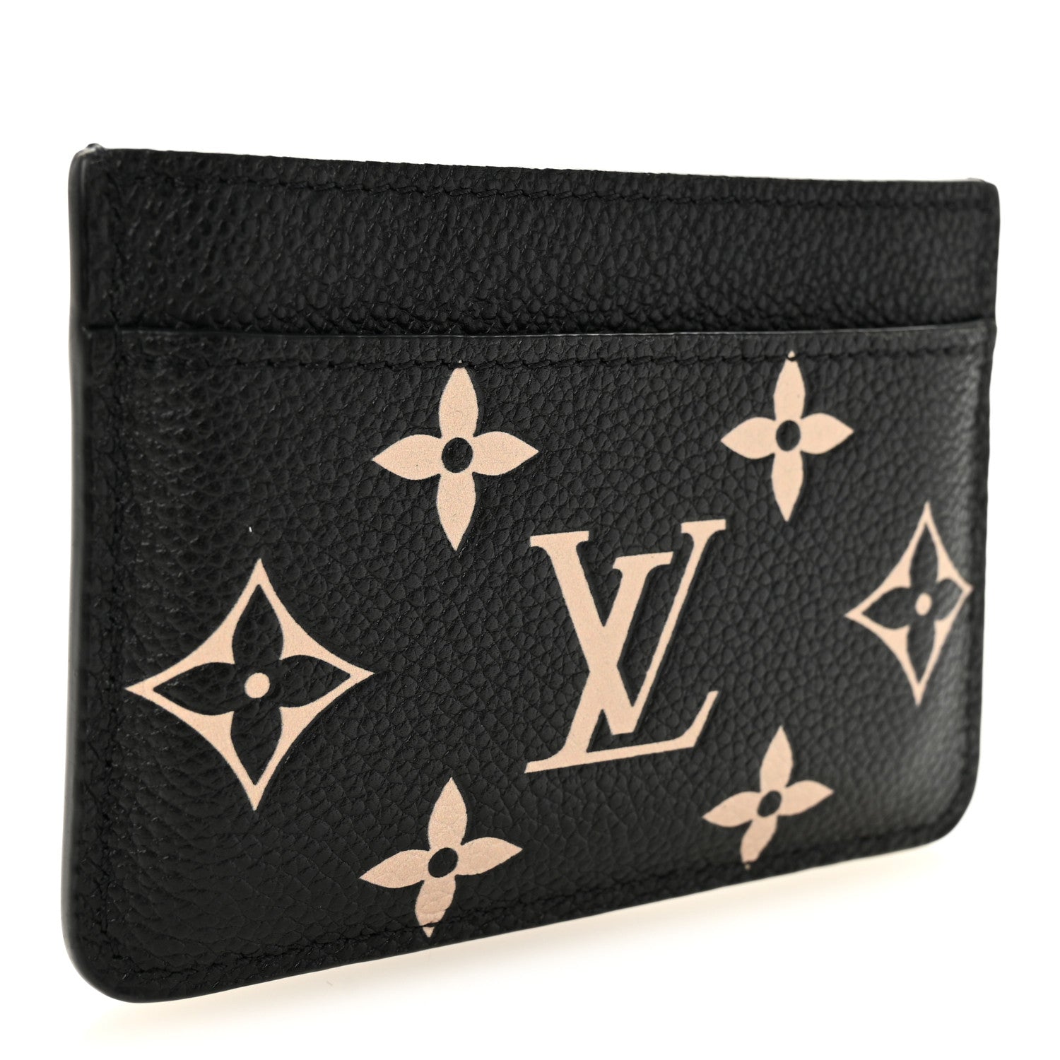 Louis Vuitton Empreinte Card Holder Black Beige
